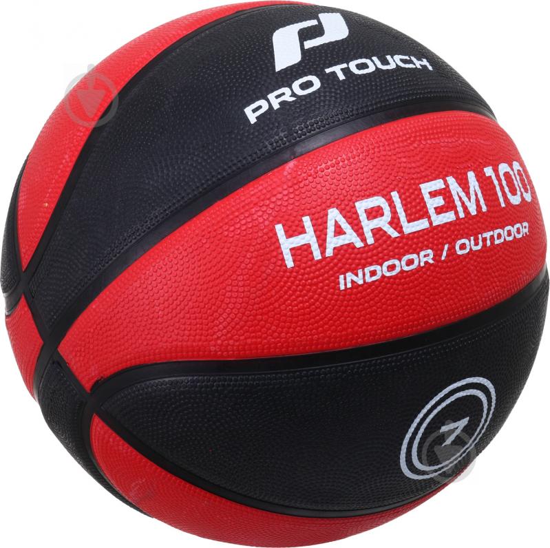 Баскетбольный мяч Pro Touch Harlem 100 310329-900050 р. 7 черный с красным - фото 2