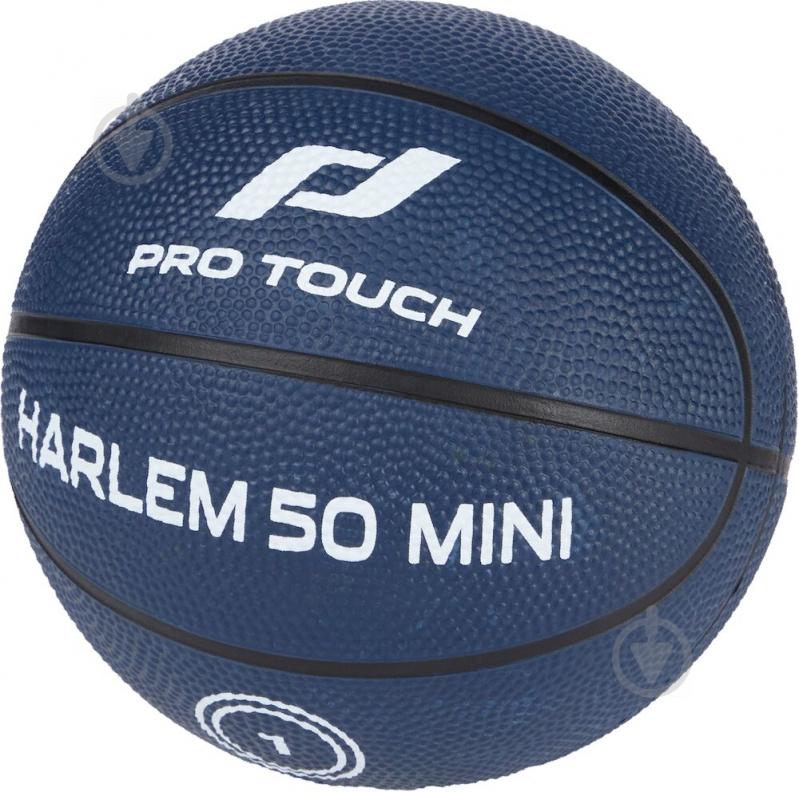 Баскетбольний м'яч Pro Touch Harlem 50 Mini 413416-901522 р. 1 синій із білим - фото 1