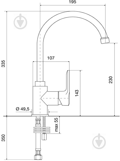 Смеситель для кухни Emmevi Rubinetterie Nefer NEO770077 - фото 2