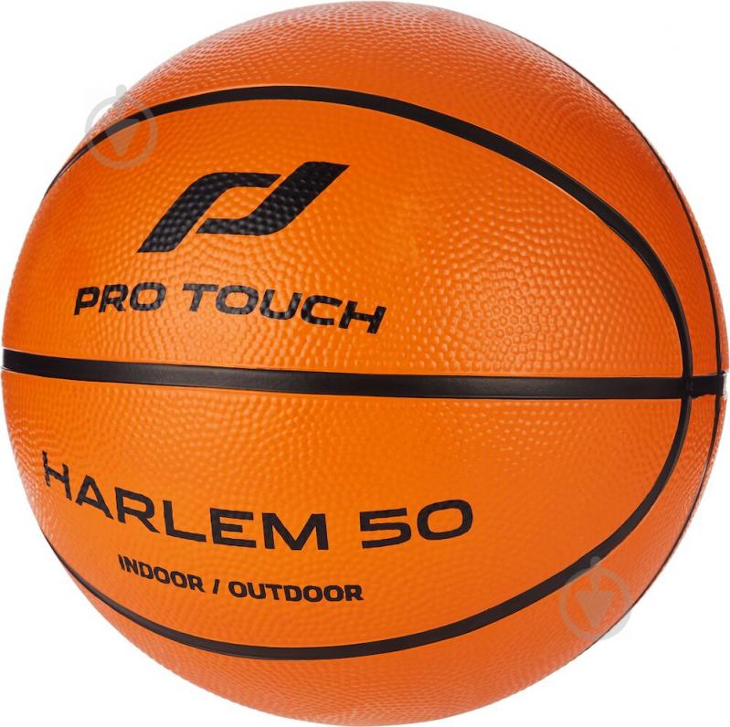 Баскетбольний м'яч Pro Touch Harlem 50 310324-903219 р. 7 чорно-помаранчевий - фото 1