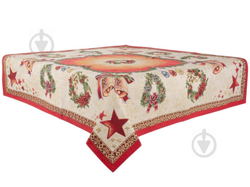 Скатертина Nativity Lefard 140x180 см червоний Home Textile - фото 1