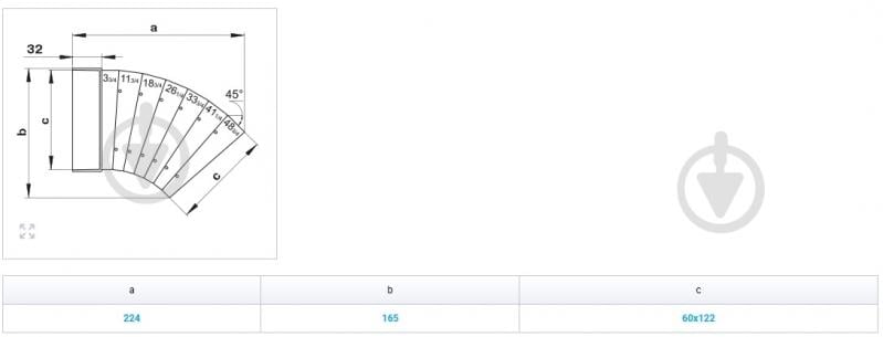 Колено Вентс Пластивент 60х122 72710 - фото 2 Колено Вентс Пластивент 60х122 72710 - фото 2