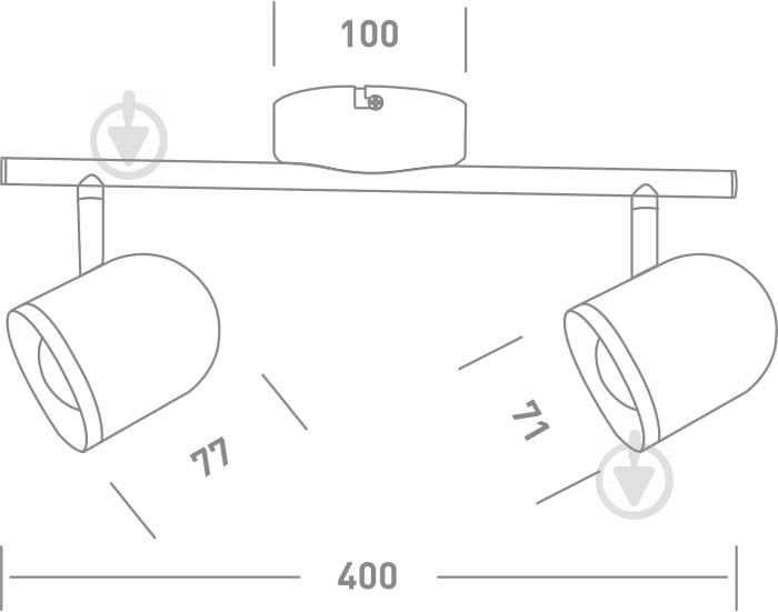 Спот Maxus Spot Light MSL-01C 2x4 Вт чорний - фото 3