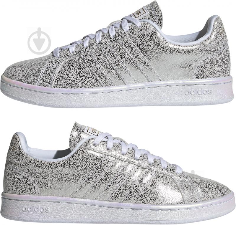 Кроссовки женские демисезонные Adidas GRAND COURT FY8951 р.38 серебряные - фото 5