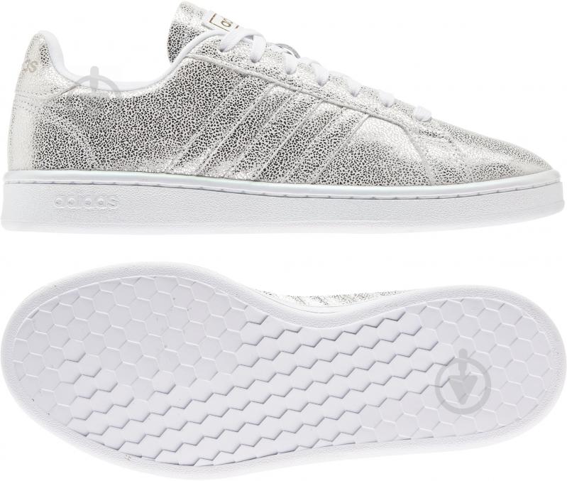 Кроссовки женские демисезонные Adidas GRAND COURT FY8951 р.38 серебряные - фото 6