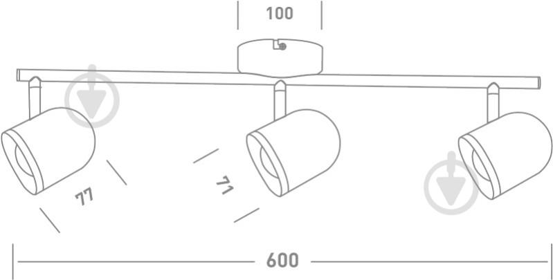 Спот Maxus Spot Light MSL-01C 3x4 Вт чорний - фото 3