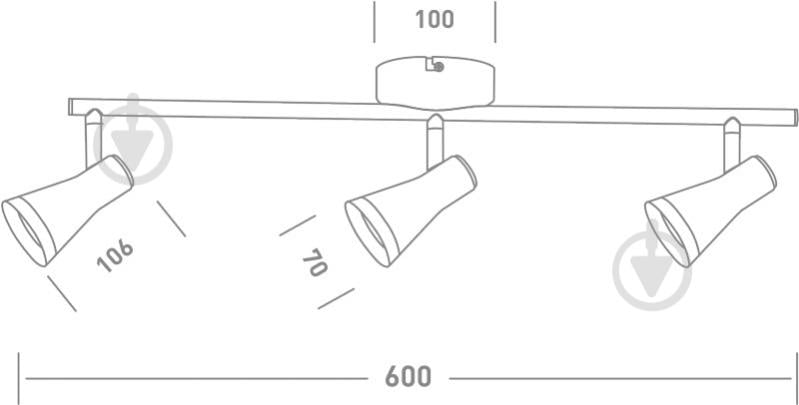 Спот Maxus Spot Light MSL-02C 3x4 Вт чорний - фото 3