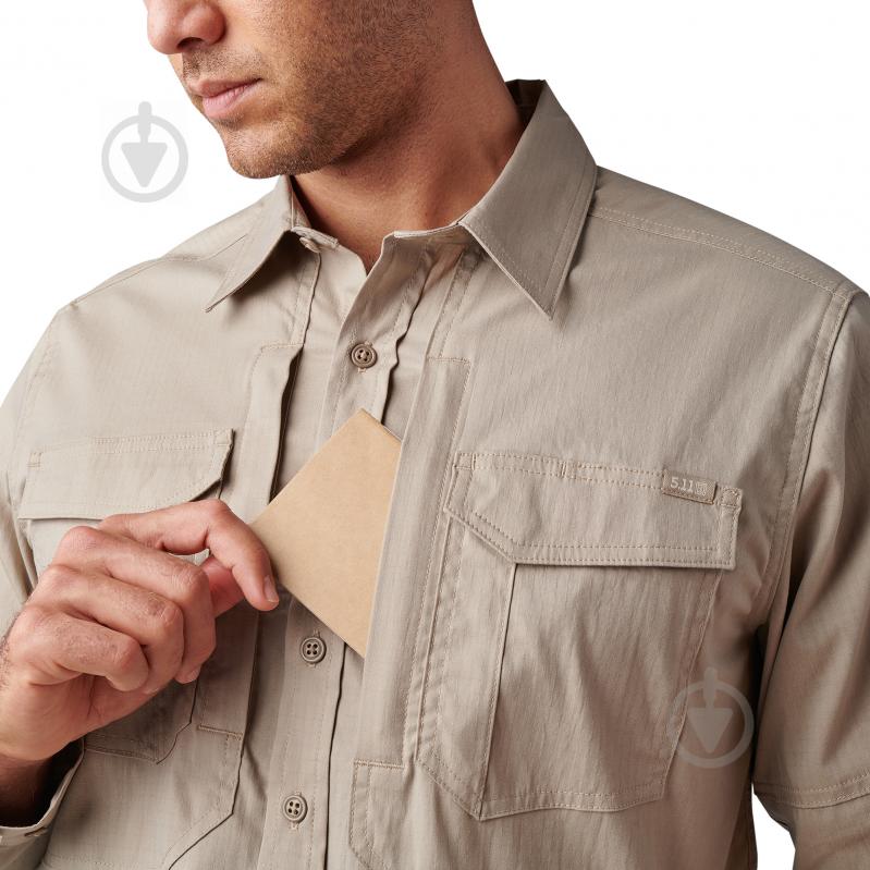 Сорочка 5.11 Tactical ТАКТИЧНА "ABR PRO LONG SLEEVE SHIRT" р.XXL [055] Khaki - фото 4