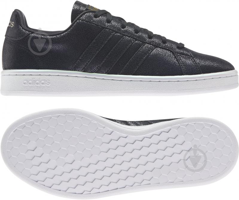 Кроссовки женские демисезонные Adidas GRAND COURT FY8952 р.36 черные - фото 4