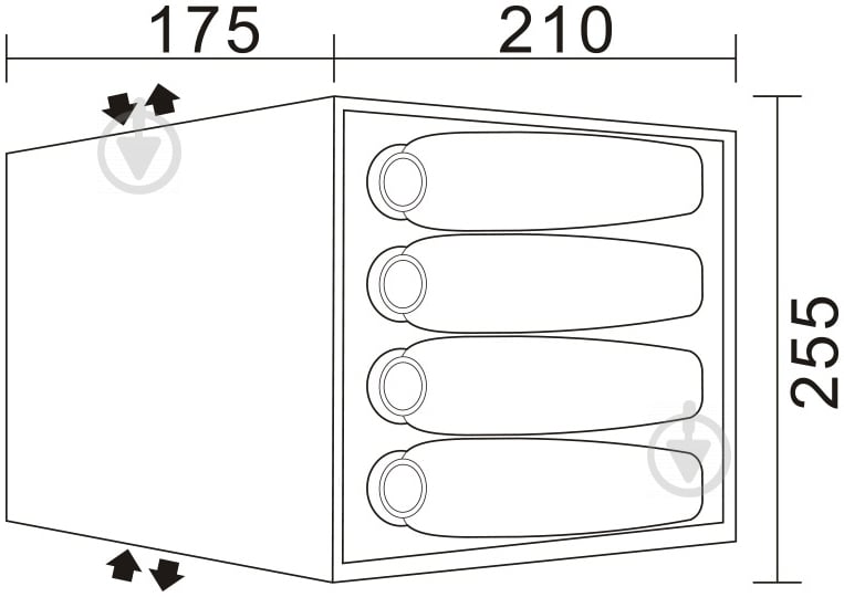 Палатка туристическая RED POINT Kimeriya 4 - фото 3