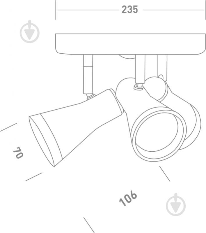 Спот Maxus Spot Light MSL-02R 3x4 Вт чорний - фото 3