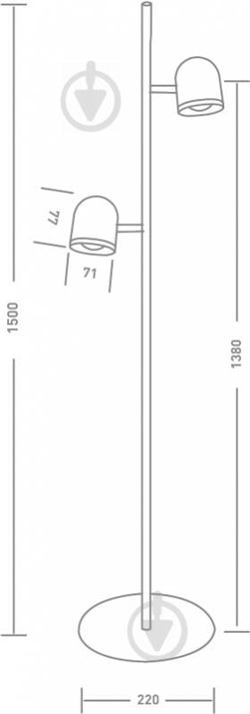 Торшер Maxus Spot Light MSL-01F LED 4 Вт білий - фото 3