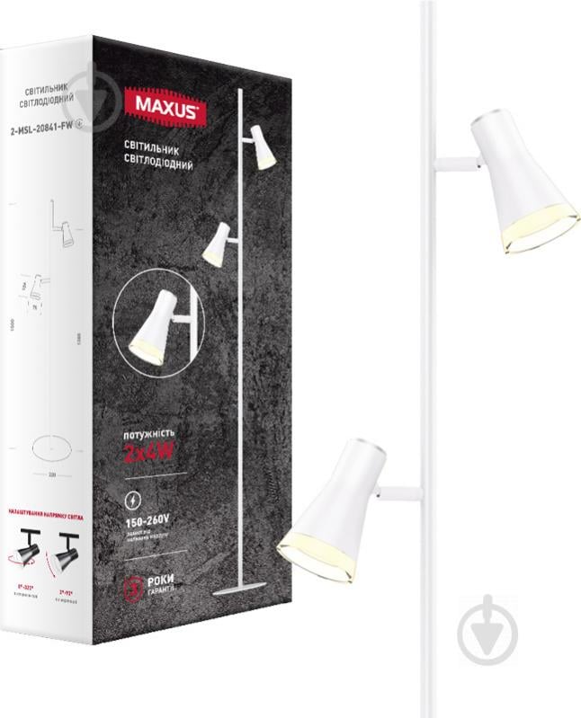 Торшер Maxus Spot Light MSL-02F LED 4 Вт білий - фото 2