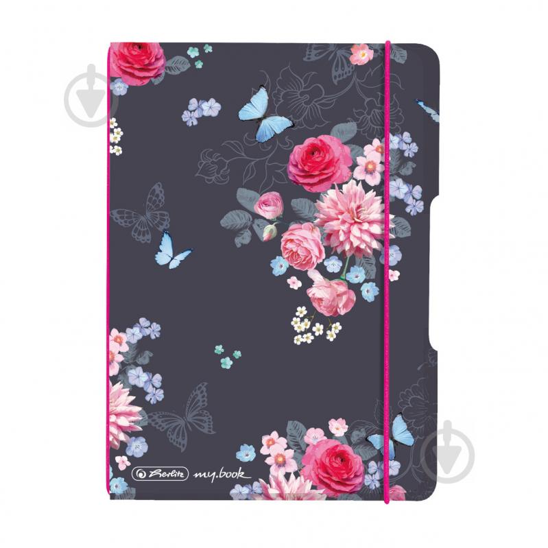 Блокнот My.Book Flex А6 40 аркушів клітинка Ladylike Flowers 50021536 Herlitz - фото 1