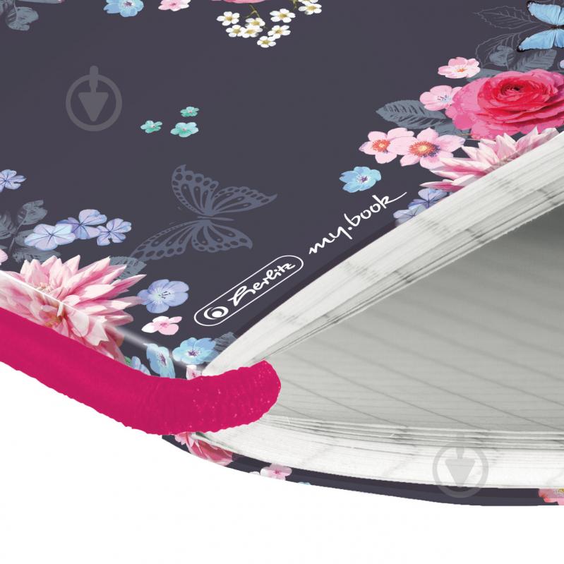 Блокнот My.Book Flex А6 40 аркушів клітинка Ladylike Flowers 50021536 Herlitz - фото 2