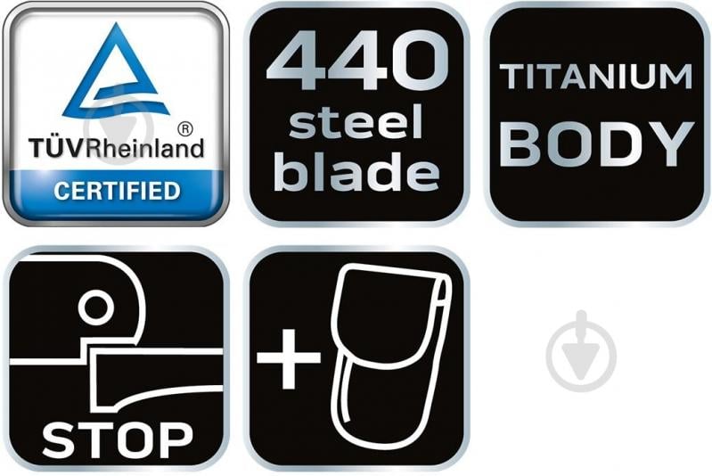 Ніж складаний NEO tools з фiксатором, титановий 63-025 - фото 3