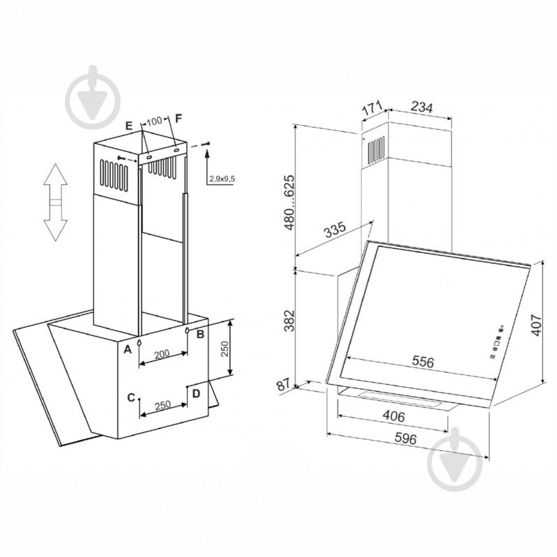 Витяжка Eleyus PRIMA 1200 LED 60 BL - фото 10