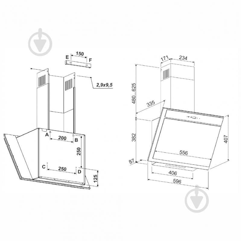 Вытяжка Eleyus KREON 1200 LED 60 BL - фото 15 Вытяжка Eleyus KREON 1200 LED 60 BL - фото 15