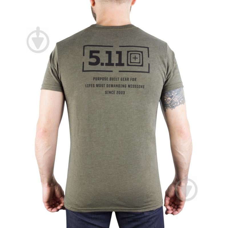 Футболка 5.11 Tactical З МАЛЮНКОМ "MISSION TEE" 41280UM-223 р.L [223] Military Green Heather - фото 2