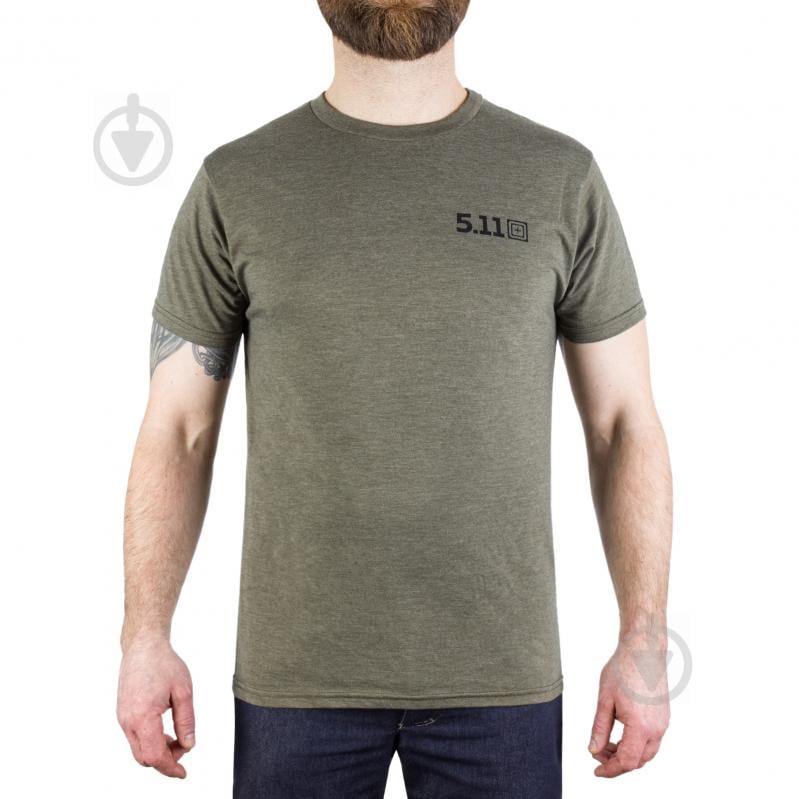 Футболка 5.11 Tactical С РИСУНКОМ "MISSION TEE" 41280UM-223 р.M [223] Military Green Heather - фото 1