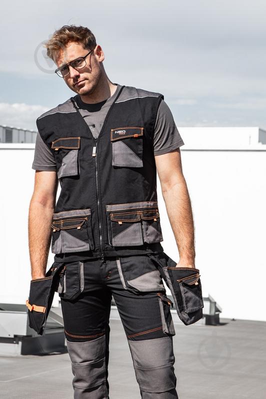 Жилет робочий NEO tools HD Slim р. L 81-268 чорний - фото 15
