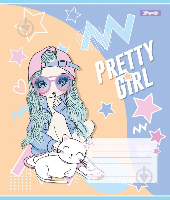 Зошит шкільний 12 аркушів коса лінія Pretty girl (767205) 1 вересня - фото 2