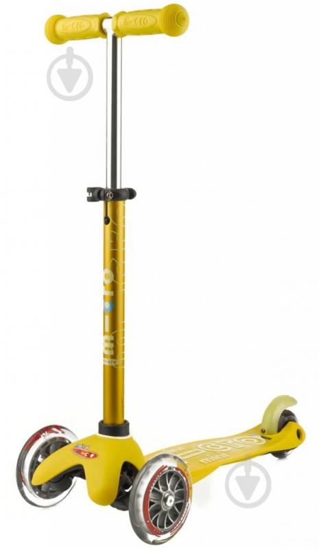 Самокат Micro Minideluxe yellow LED самокат 3-колісний жовтий MMD053 - фото 2