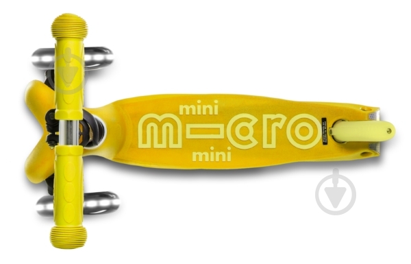 Самокат Micro Minideluxe yellow LED самокат 3-колісний жовтий MMD053 - фото 3