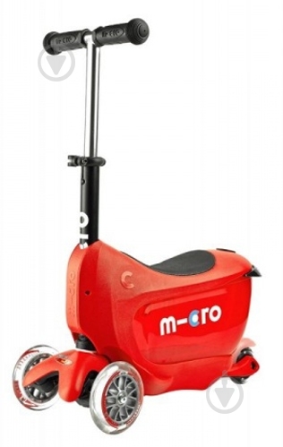 Самокат-беговел Micro Mini2go deluxe red красно-черный ММD018 - фото 1 Самокат-беговел Micro Mini2go deluxe red красно-черный ММD018 - фото 1