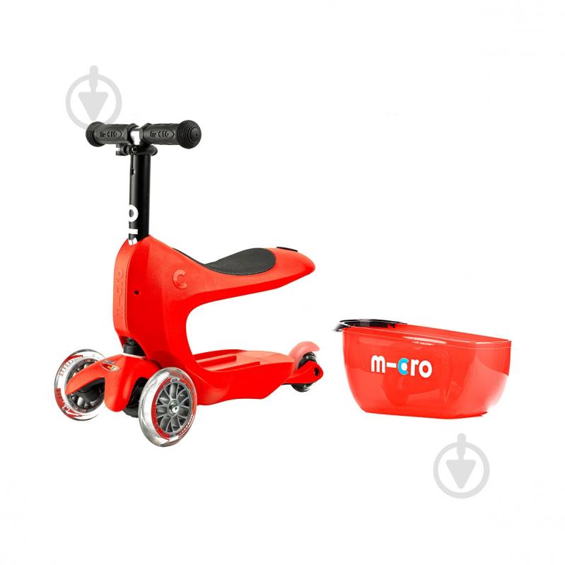 Самокат-беговел Micro детский Mini2go deluxe red plus красно-черный MMD032 - фото 8