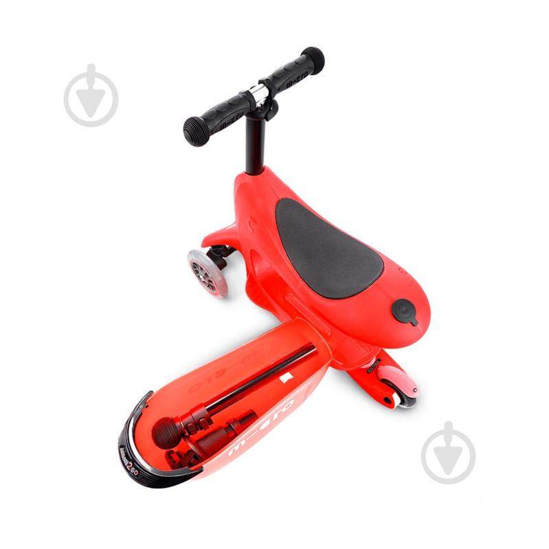 Самокат-беговел Micro детский Mini2go deluxe red plus красно-черный MMD032 - фото 9