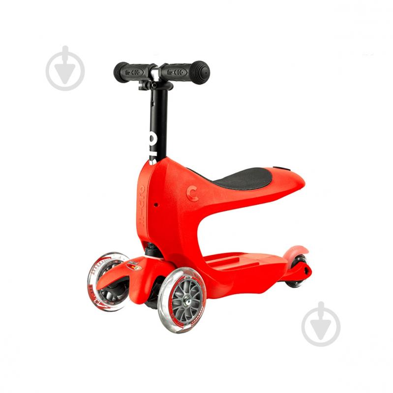 Самокат-біговел Micro дитячий Mini2go deluxe red plus червоно-чорний MMD032 - фото 10