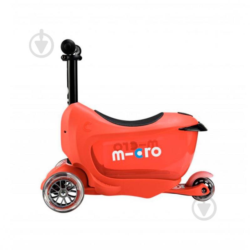 Самокат-беговел Micro детский Mini2go deluxe red plus красно-черный MMD032 - фото 3