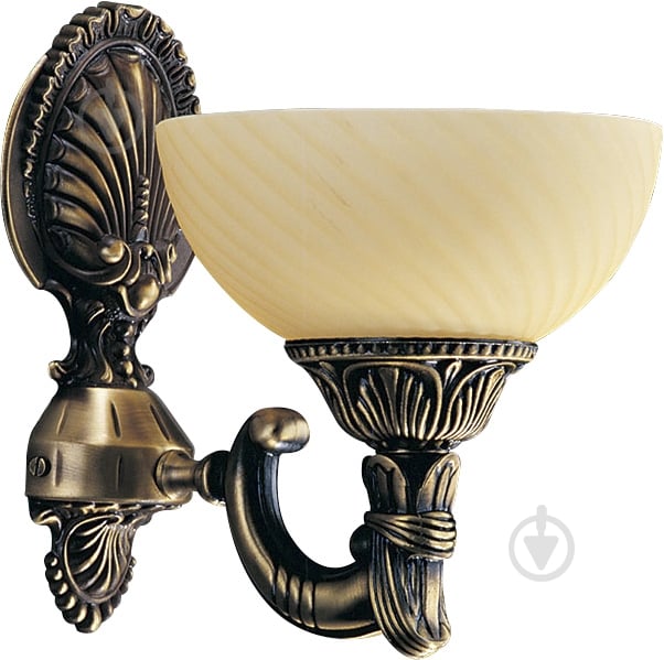 Бра Bussy 0253-52-19 A 1x60 Вт E27 антик/ананас - фото 1 Бра Bussy 0253-52-19 A 1x60 Вт E27 антик/ананас - фото 1