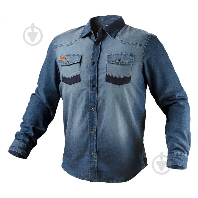 Сорочка робоча NEO tools Denim р. L 81-549 джинс - фото 1