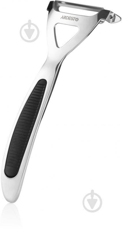 Овощечистка ARDESTO Black Mars 16,5 см черный с нержавеющей сталью AR2141B - фото 2