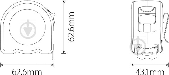 Рулетка Demass Aluminium ME 5025 5  м x 25  мм - фото 2