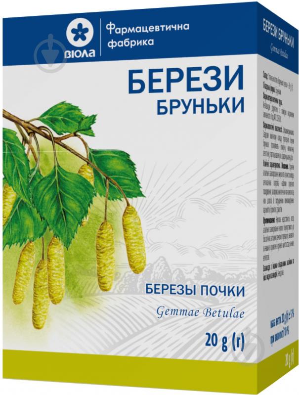 Фіточай Віола Берези бруньки пачка з внутрішнім пакетом 20 г 1 шт. - фото 1 Фіточай Віола Берези бруньки пачка з внутрішнім пакетом 20 г 1 шт. - фото 1
