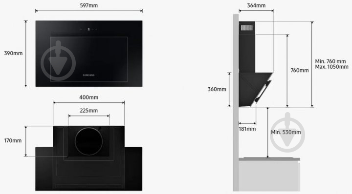 Вытяжка Samsung NK24B3501VS/WT - фото 9