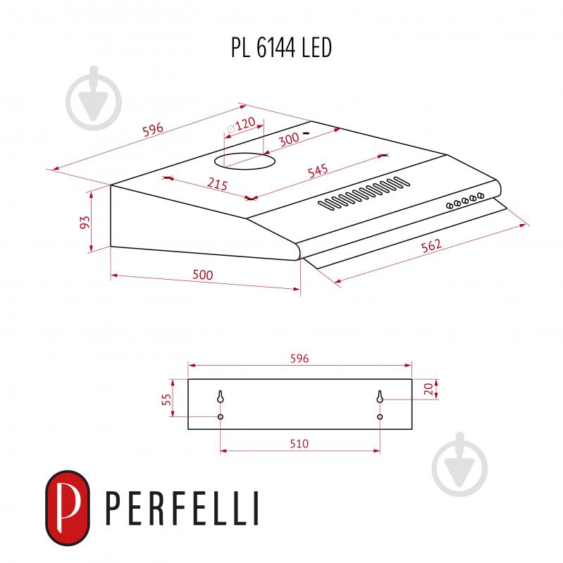 Вытяжка Perfelli PL 6144 BG LED - фото 12