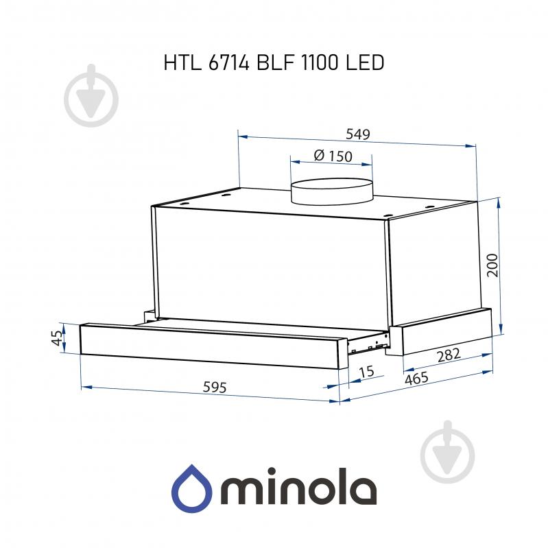 Вытяжка Minola HTL 6714 BLF 1100 LED - фото 10