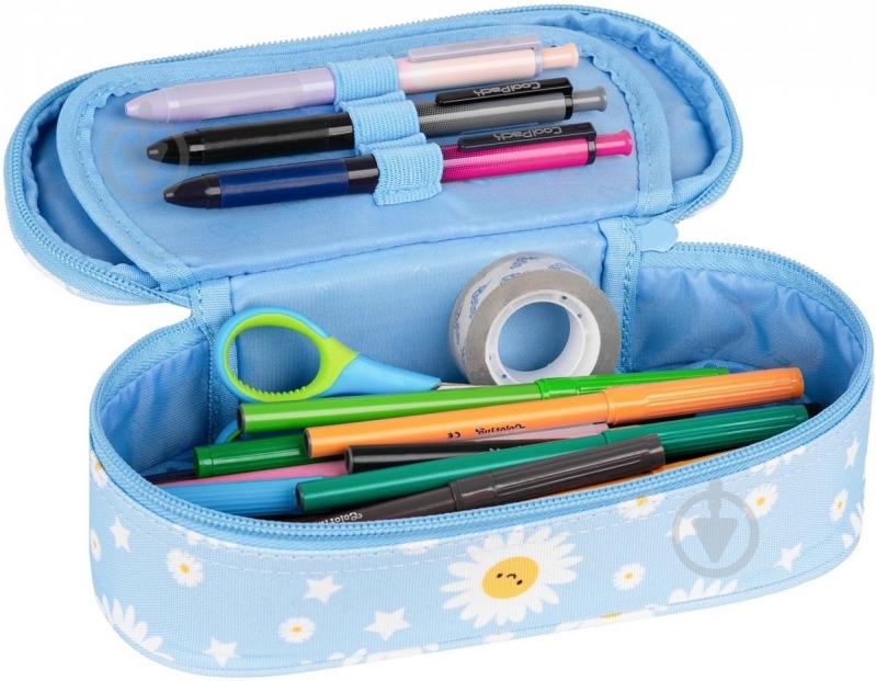 Пенал Campus Daisy Sun CoolPack блакитнийіз принтом - фото 2