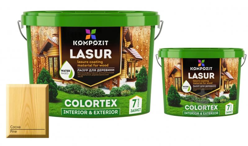 Лазурь Kompozit COLORTEX Сосна 10 л + Лазурь Kompozit COLORTEX Сосна 2,5 л - фото 1