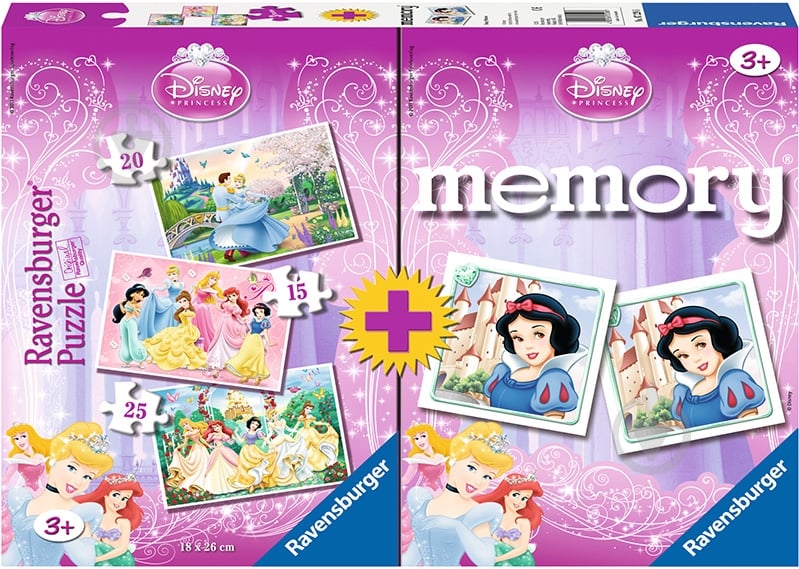 Пазл Ravensburger Memory Дісней: Принцеси 3 в 1 07228R - фото 1