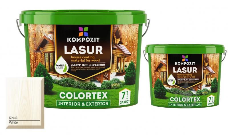 Лазурь Kompozit COLORTEX Белая 10 л + Лазурь Kompozit COLORTEX Белая 2,5 л - фото 1 Лазурь Kompozit COLORTEX Белая 10 л + Лазурь Kompozit COLORTEX Белая 2,5 л - фото 1