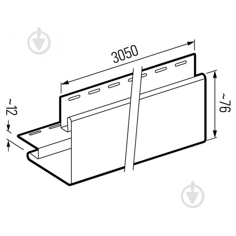 Кут зовнішній Vilo™ 3,05 м дуб SVP-12 - фото 2