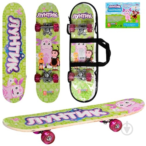 Скейтборд Profi LT 0028 зеленый - фото 1 Скейтборд Profi LT 0028 зеленый - фото 1