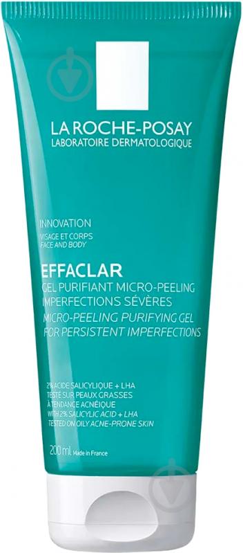 Гель La Roche-Posay Effaclar Micro-Peeling Purifying Gel для очищення проблемної шкіри обличчя і тіла 200 мл - фото 1