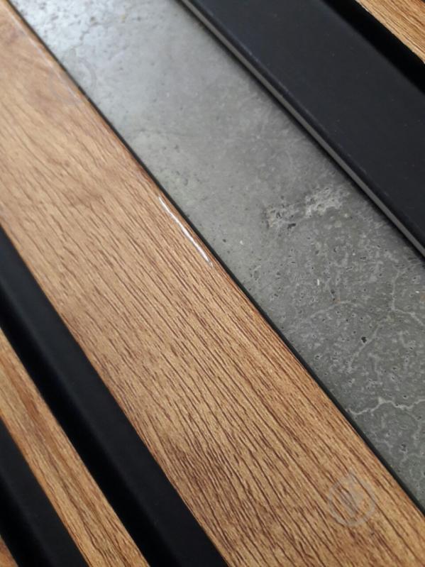 УЦЕНКА! Реечная панель MARCO decor 12912-122-K коричневое дерево с черным 129х12х2900 мм (0,37 кв.м) (УЦ №2461) - фото 5