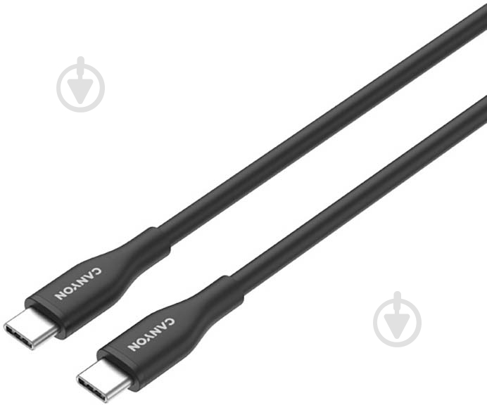 Кабель Canyon CC60SC10 Type-C to Type-C 60W 1 м чорний (CNS-CC60SC10B) - фото 3 Кабель Canyon CC60SC10 Type-C to Type-C 60W 1 м чорний (CNS-CC60SC10B) - фото 3